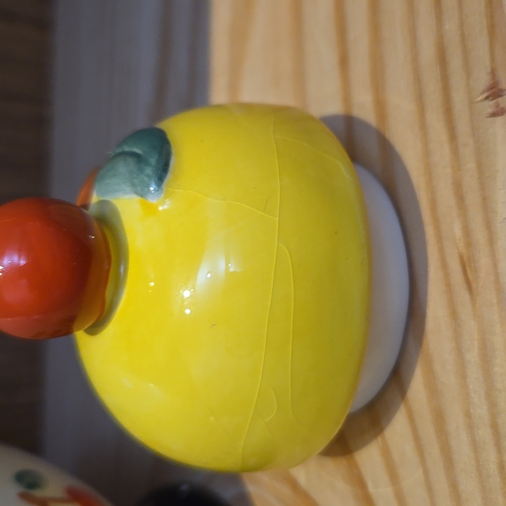 Mary Engelbreit Cherry Tea Pot with Cup and Lid - Picture 9 of 9